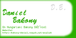 daniel bakony business card